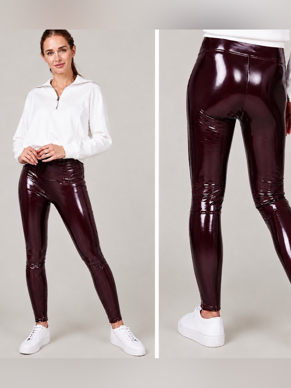 Spanx faux leather ruby leggings, small